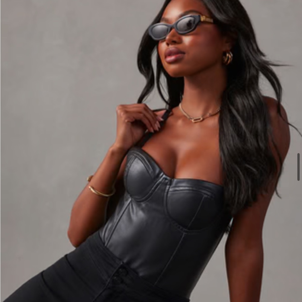 Vici- Under my Spell Faux Leather Bodysuit